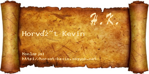 Horvát Kevin névjegykártya