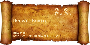 Horvát Kevin névjegykártya