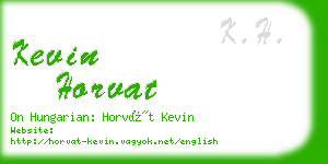 kevin horvat business card